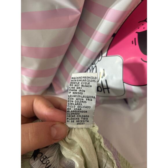 Vintage Maxi Skirt Large Green Purple Pastel Floral Elastic Waist Pull On - Picture 10 of 10